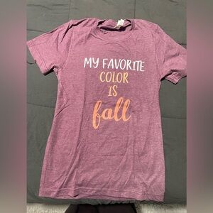 Pink Lily Graphic Tee "My Favorite Color Is Fall"